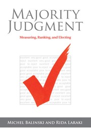 Cover of Majority Judgment by Balinski and Laraki